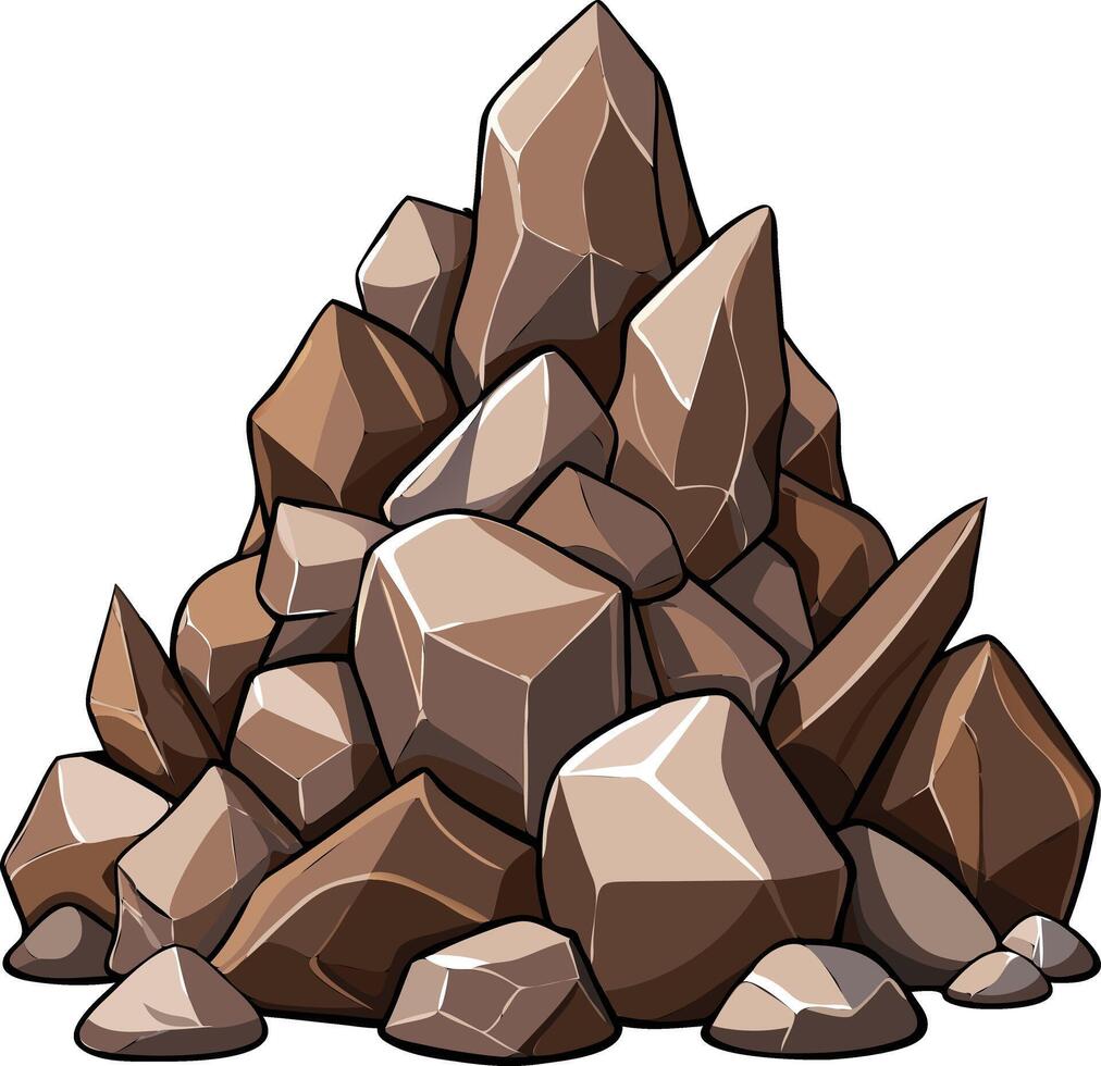 Rock Pile Monument Available on EPS File vector