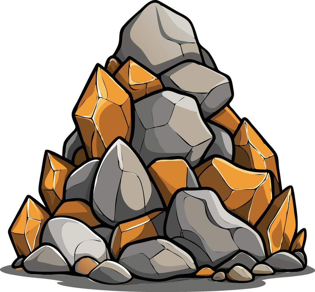 Natural Rock Stack Available on EPS File vector
