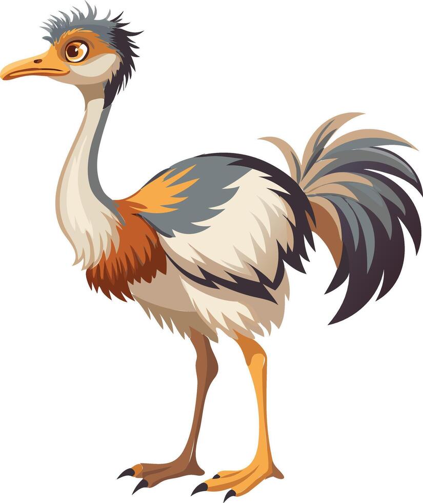 Majestic Ostrich Available on EPS File vector