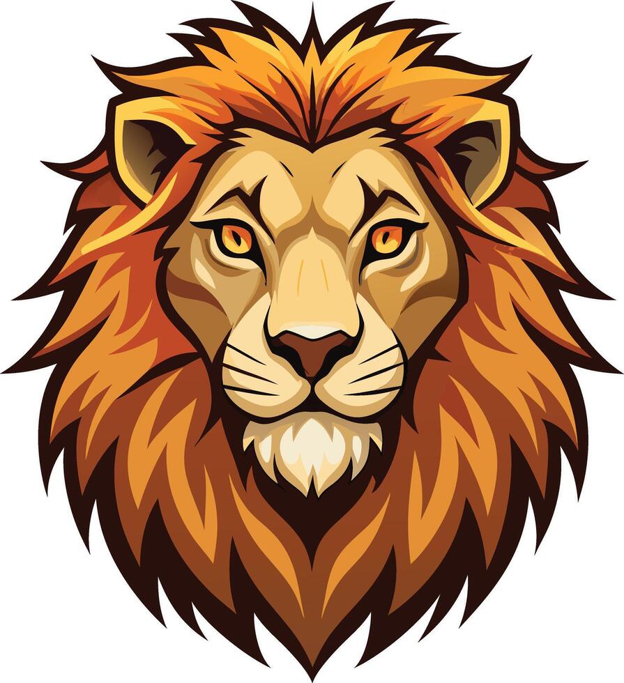 Fierce Lion Head Design Available on EPS File vector