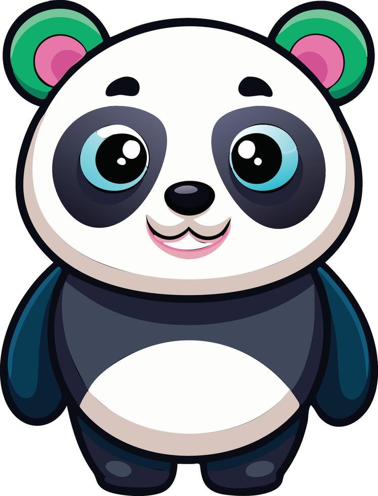 Charming Panda Available on EPS File vector