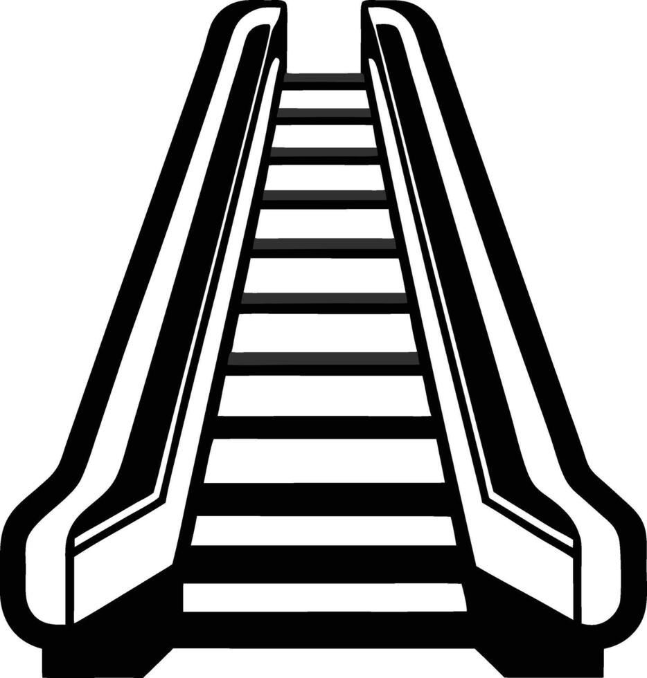 Contemporary Escalator Design Available on EPS File vector