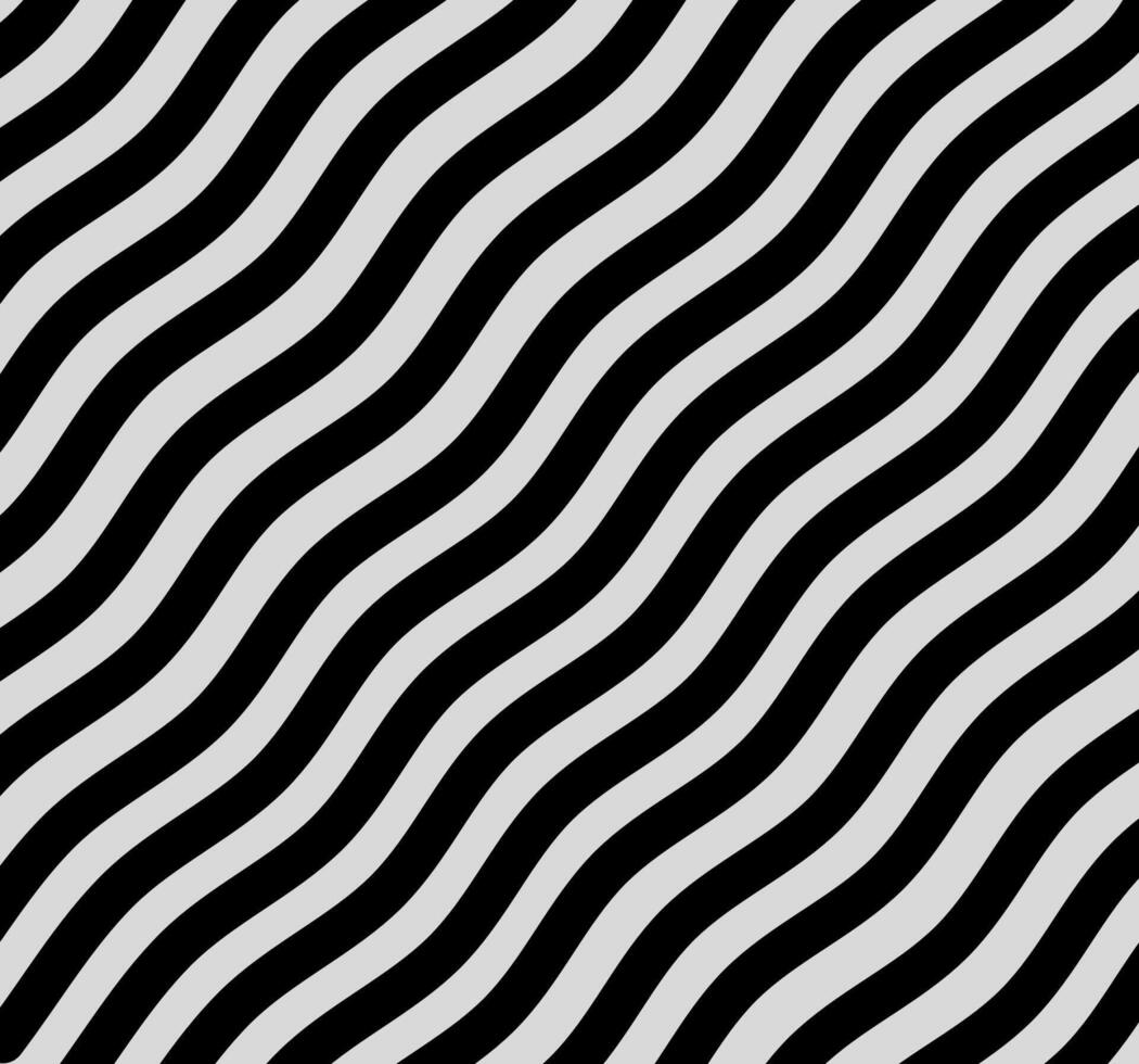 Seamless pattern with black and white wavy lines background. vector