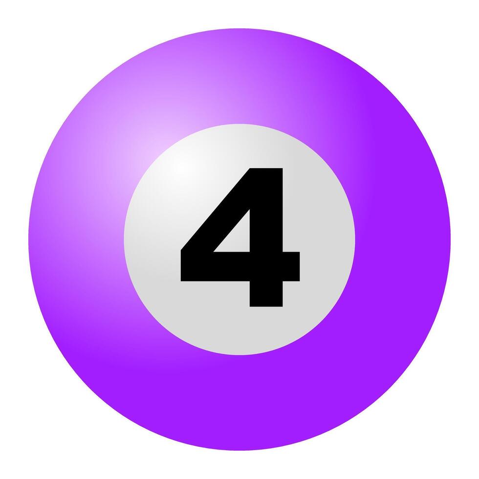 Purple Billiard Ball No. 4 vector