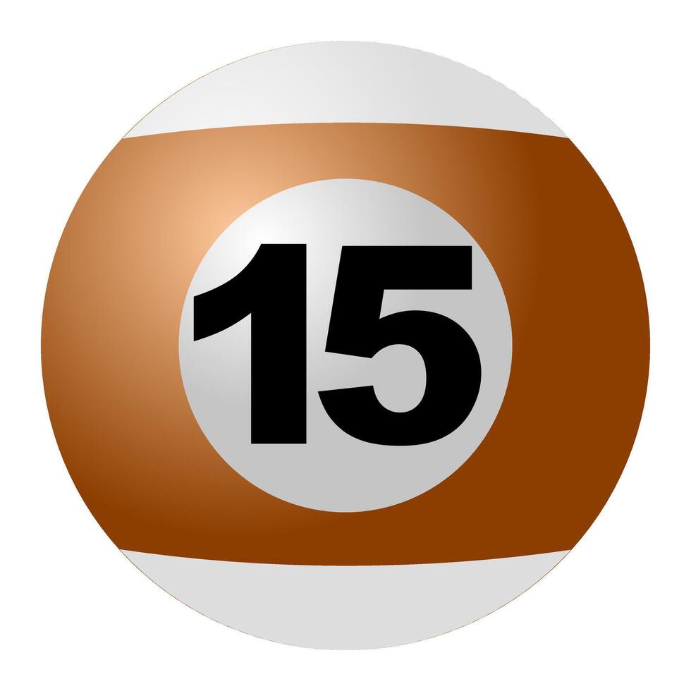 Brown-Striped Billiard Ball No. 15 vector