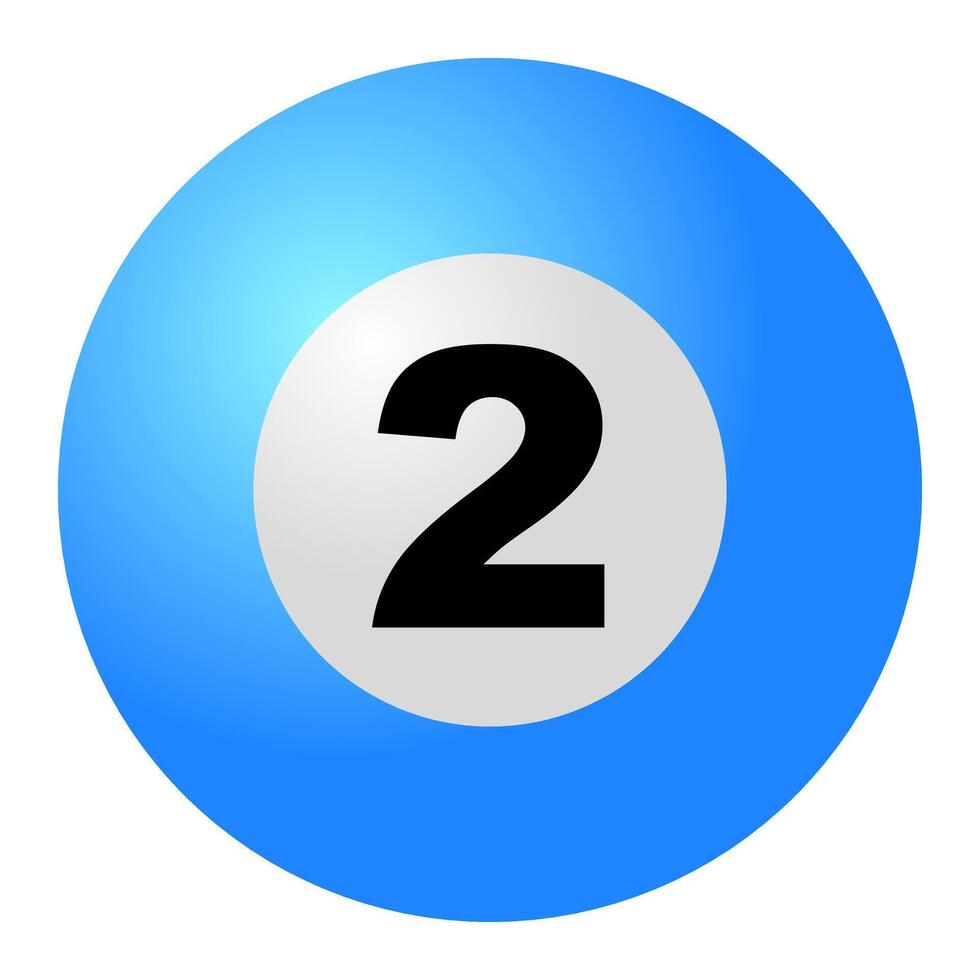 Blue Billiard Ball No. 2 vector
