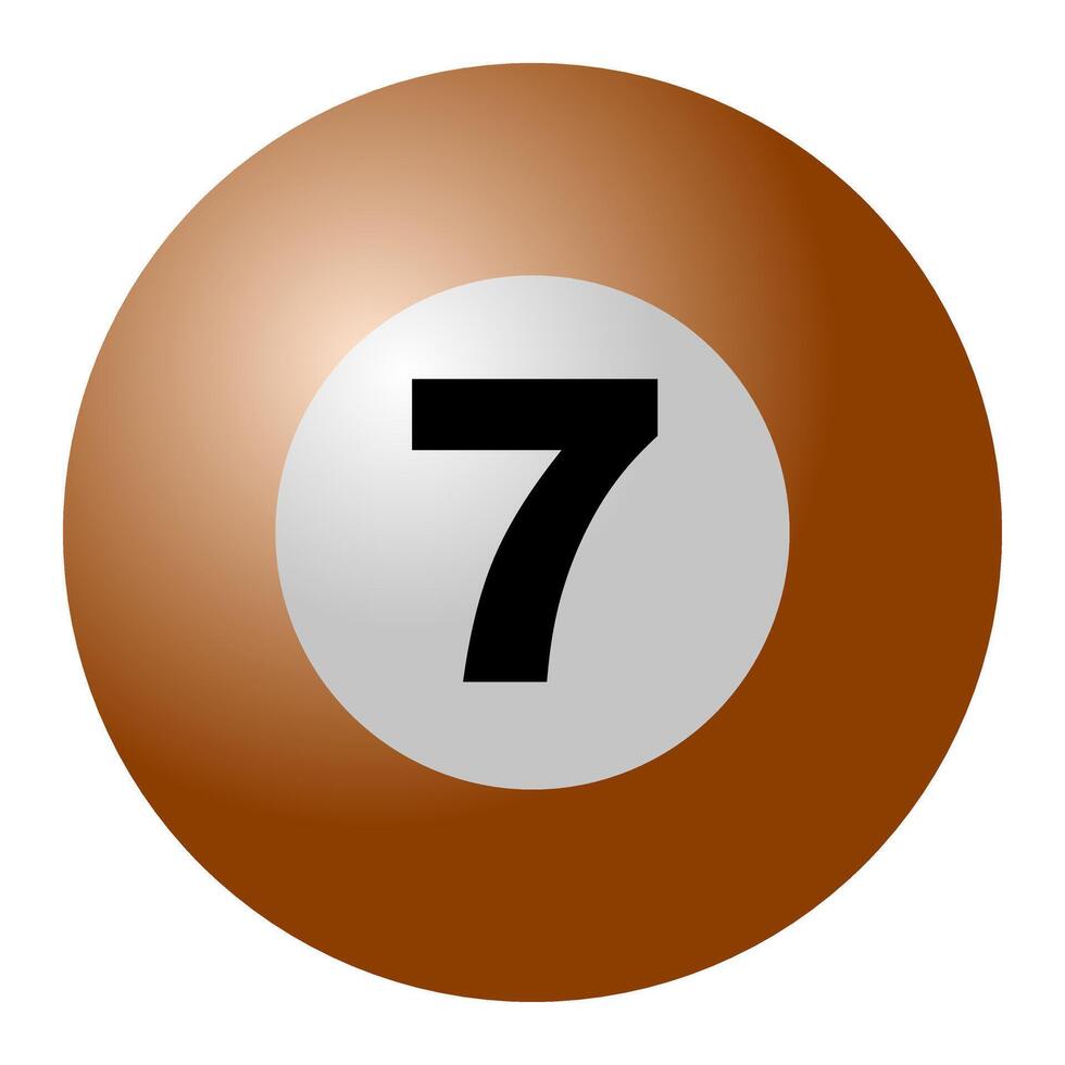 Brown Billiard Ball No. 7 vector