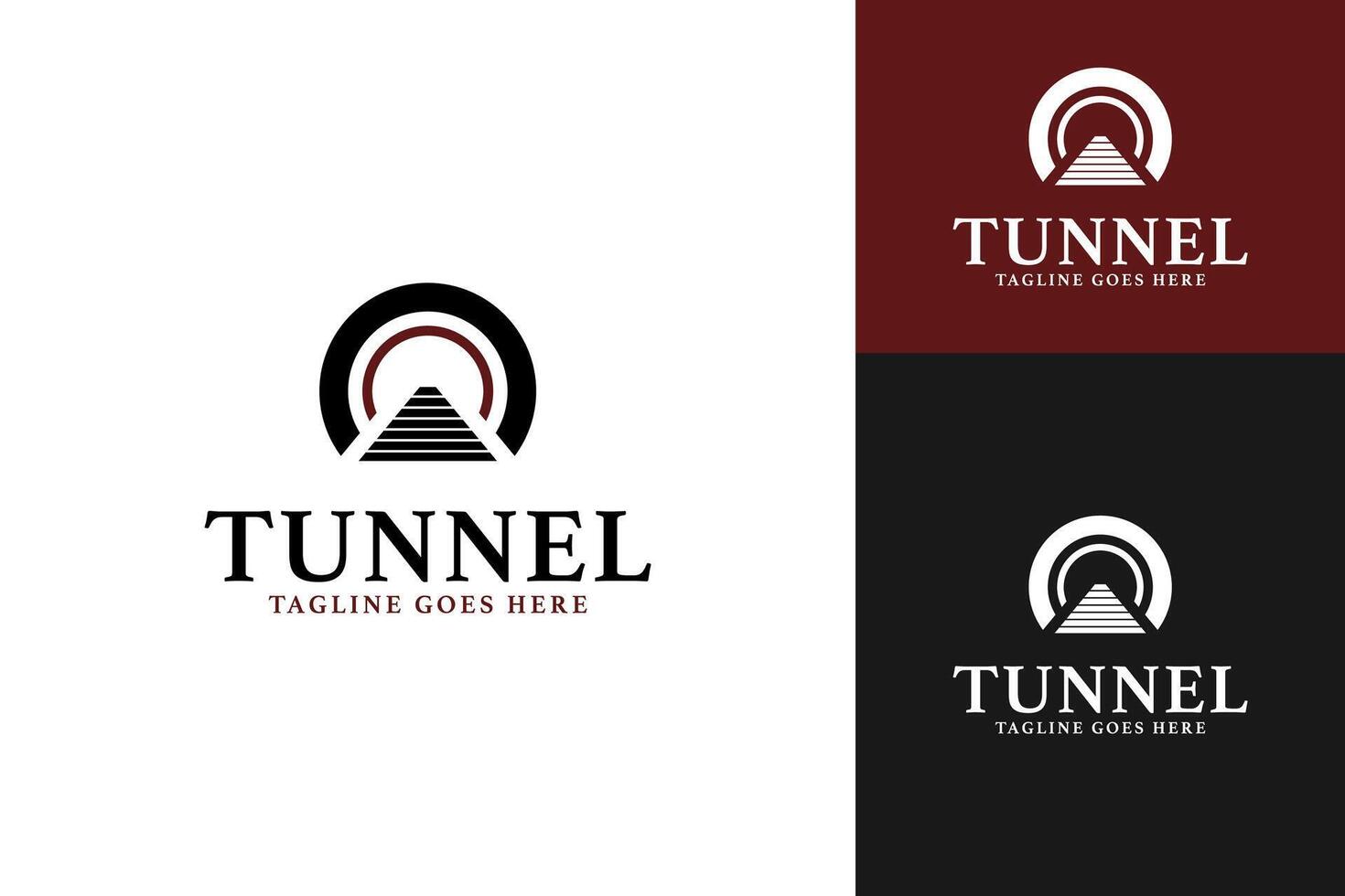 Tunnel logo design template illustration idea vector