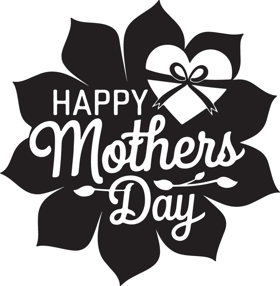 Elegant Mothers Day Calligraphy Art vector