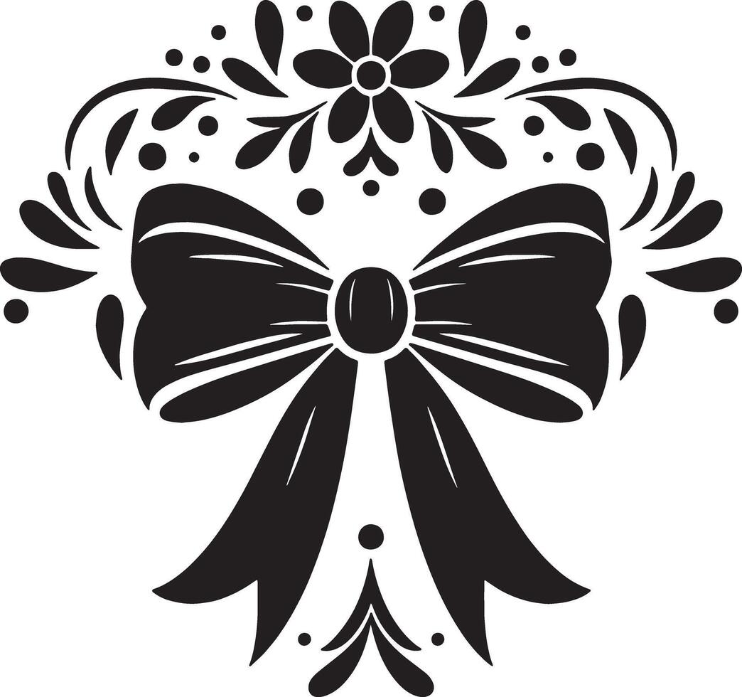 Stylish Bow Ribbon Silhouette for Elegant vector
