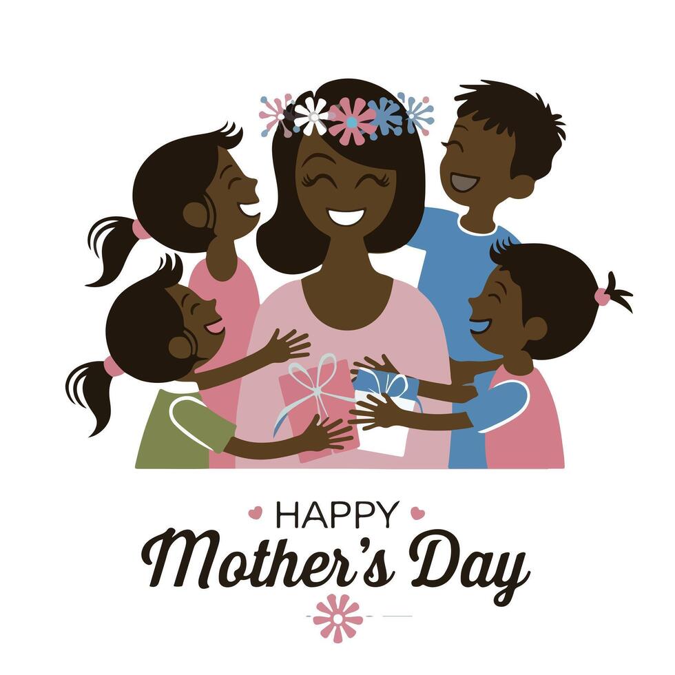 Mothers Day Love Typography Illustration vector