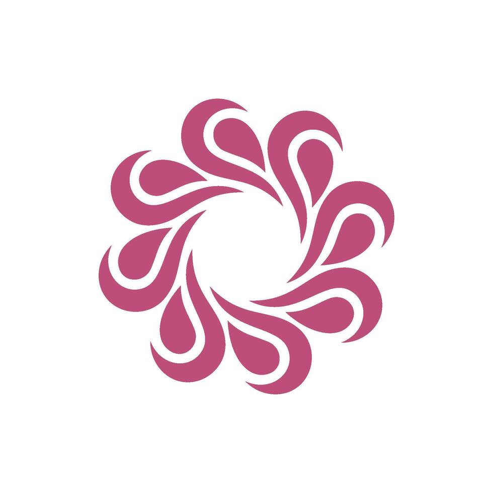 Abstract Purple Circle Flower Logo Template Illustration Design. EPS 10. vector