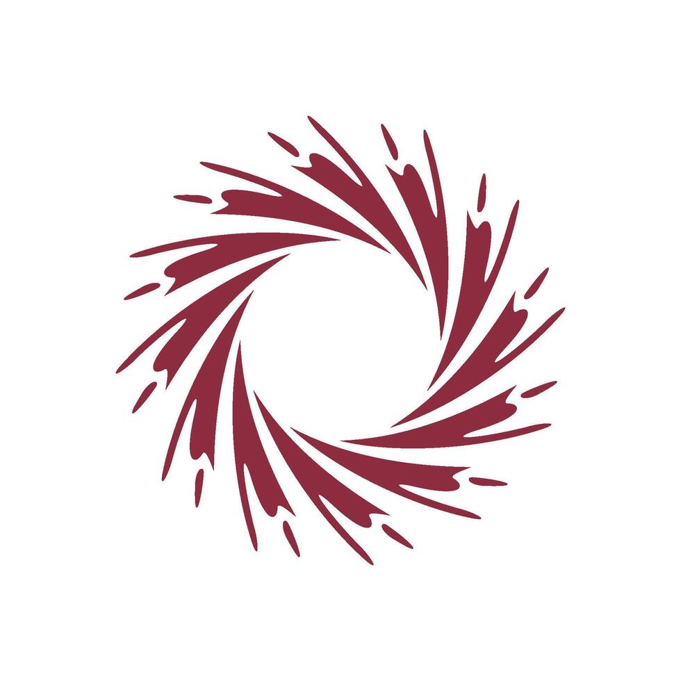 Ornamental Swirl Maroon Star Logo Template Illustration Design. EPS 10. vector