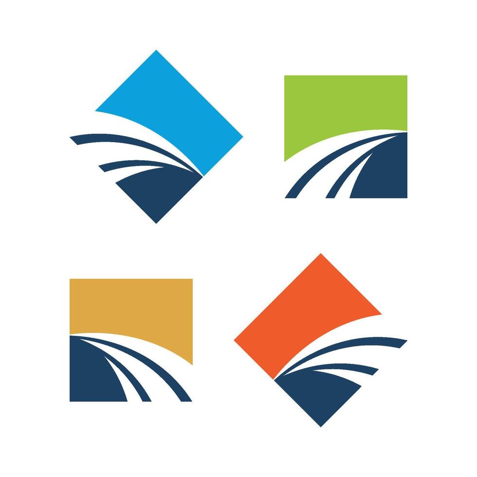 Square and Diamond Shape Abstract Finance Logo Template Illustration Design. EPS 10. vector