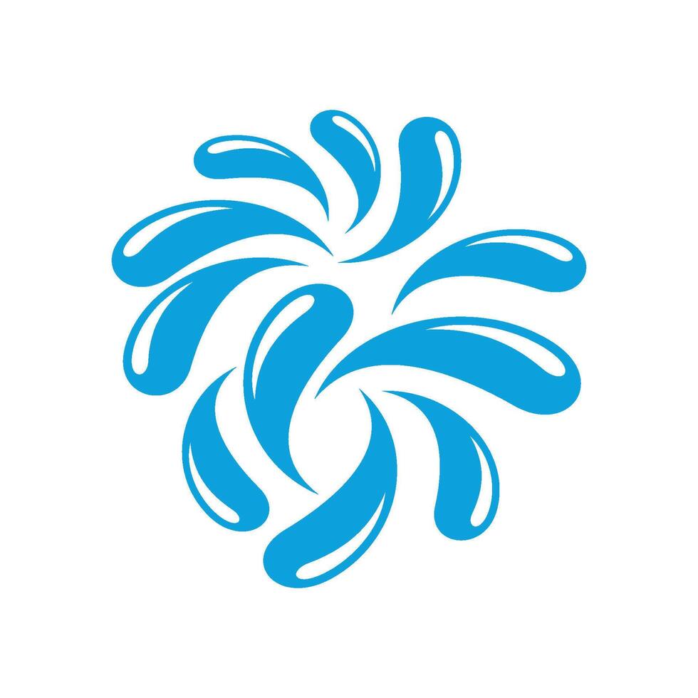 Blue Wet Splash Water Logo Template Illustration Design. EPS 10. vector