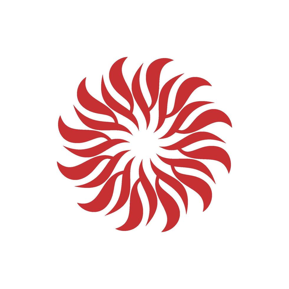 Abstract Red Circle Flower Logo Template Illustration Design. EPS 10. vector