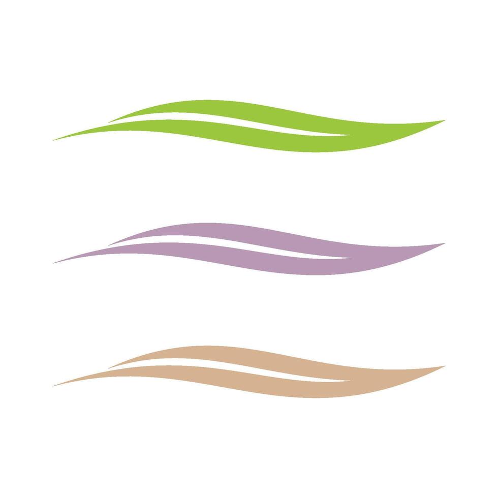 Abstract Nature Leaf of Wave Logo Template Illustration Design. EPS 10. vector