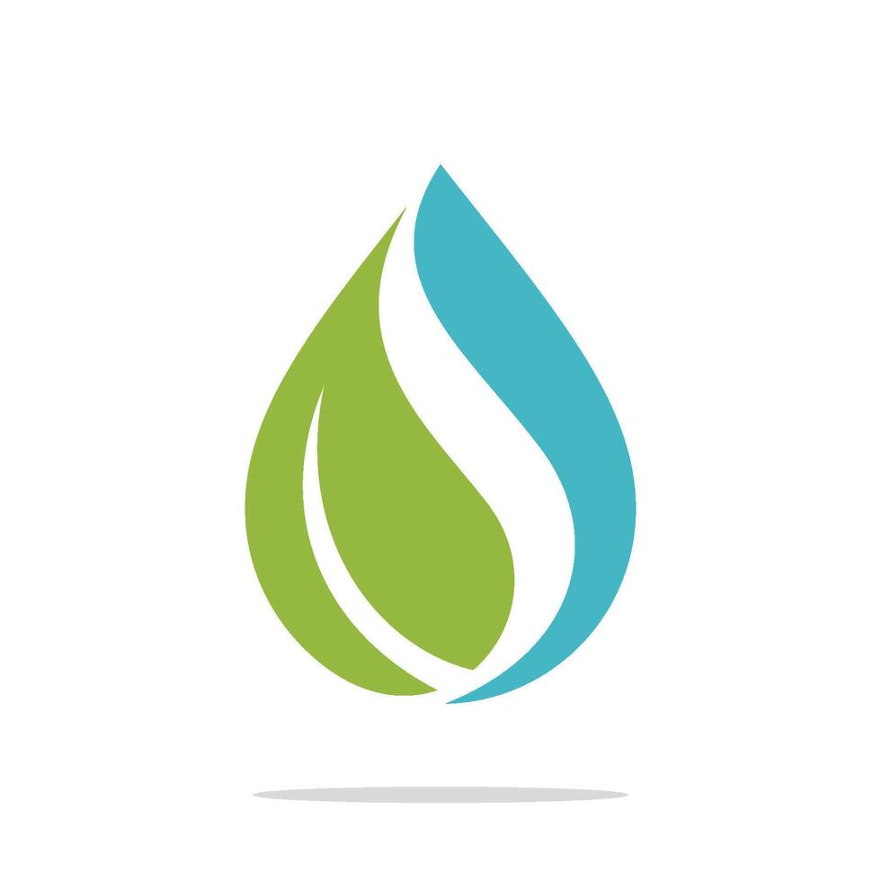 Clean Natural Drop Water Spa Logo Template Illustration Design. vector