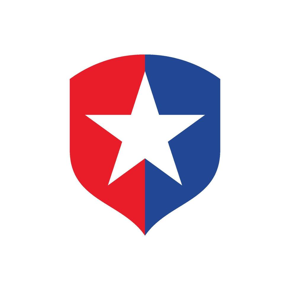 Law Office Star and Shield Logo Template Illustration Design. EPS 10. vector