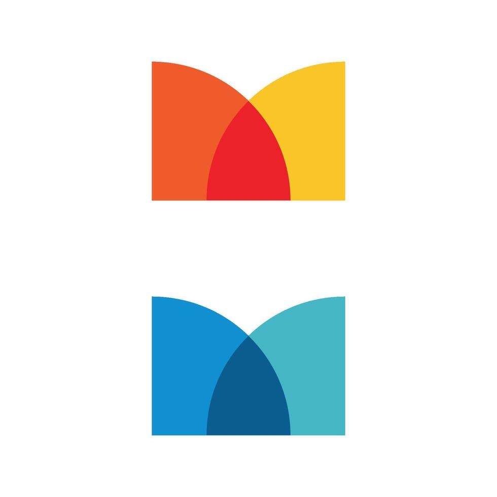 Colorful Abstract M Letter Logo Template Illustration Design. EPS 10. vector
