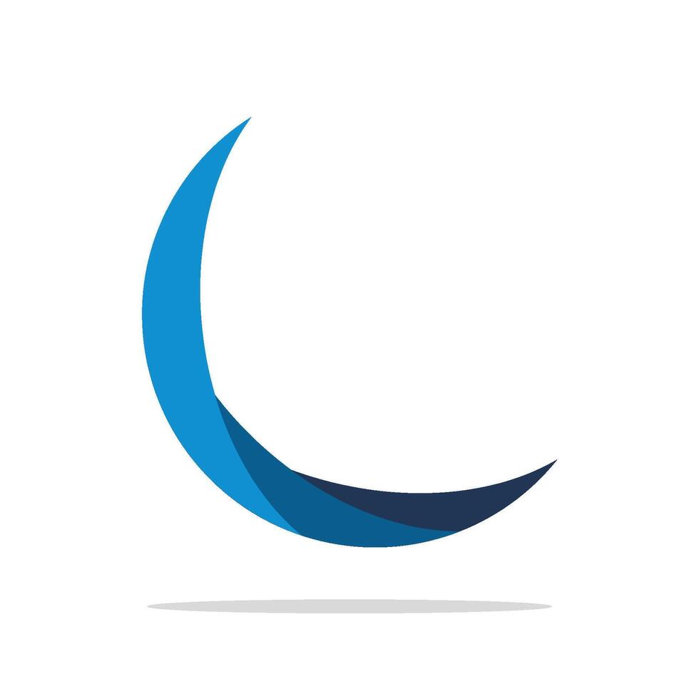Abstract Blue Moon Logo Template Illustration Design. EPS 10. vector