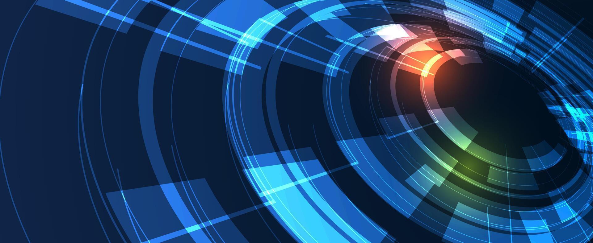 abstract background with blue and orange lights vector