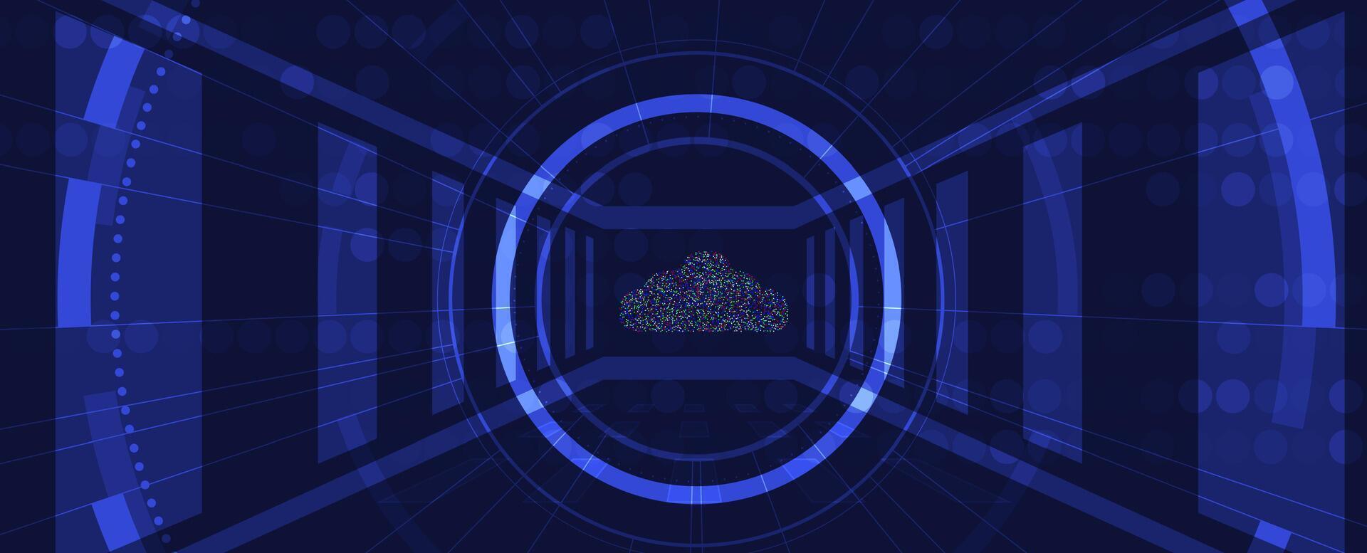 Optimizing digital transformation with adaptive and scalable cloud technology vector