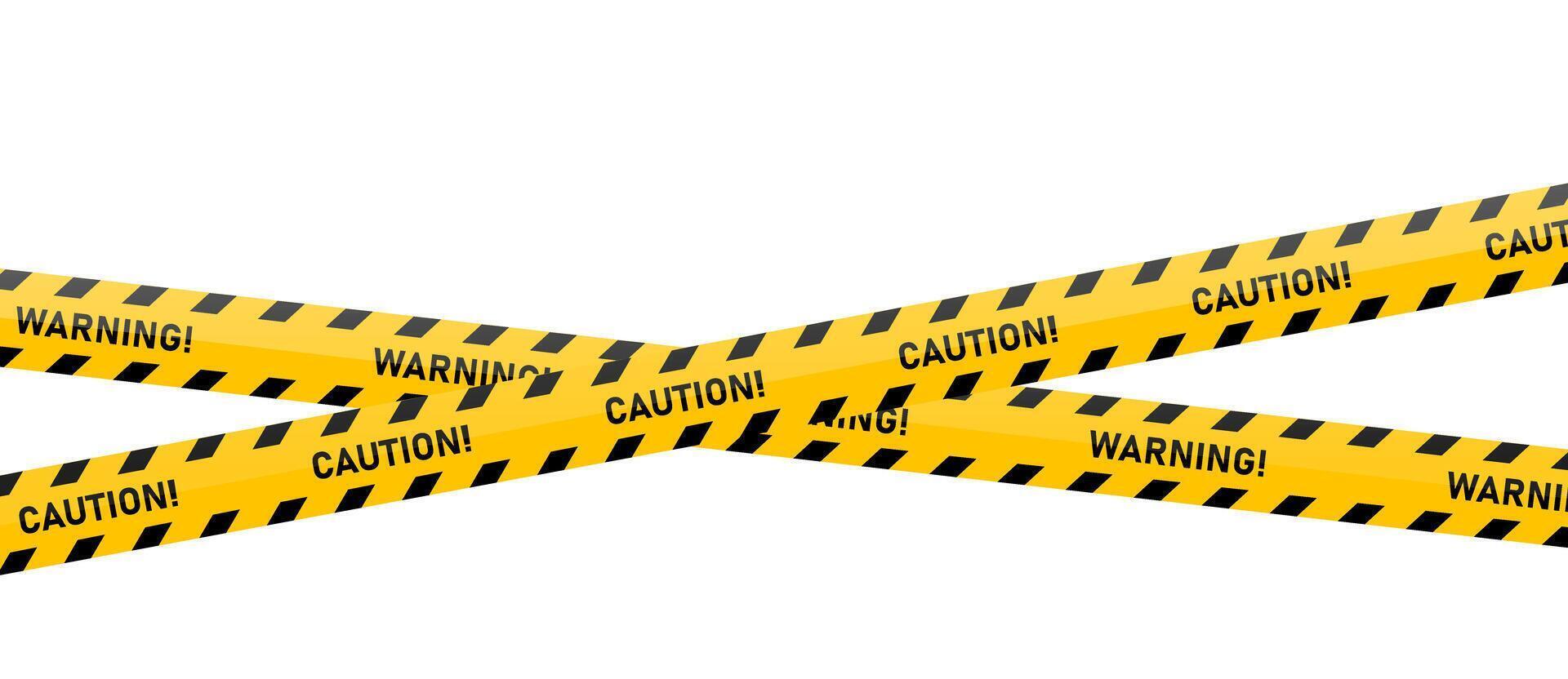 Warning caution road sign tape background design. vector
