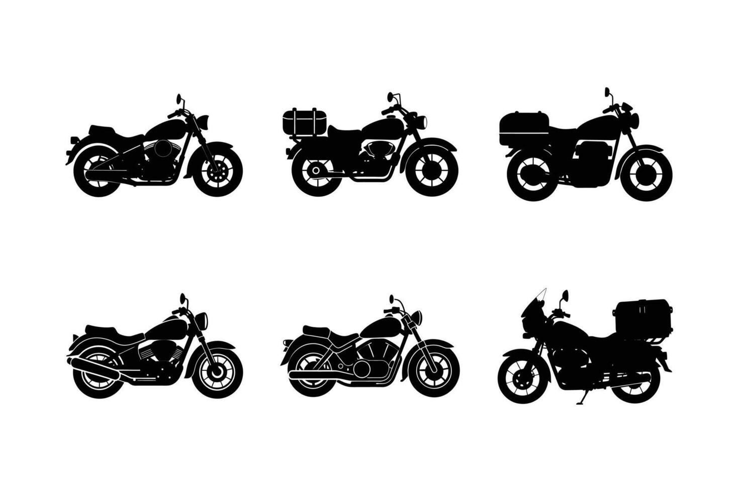 Travel bike silhouette for touring and adventure designs vector