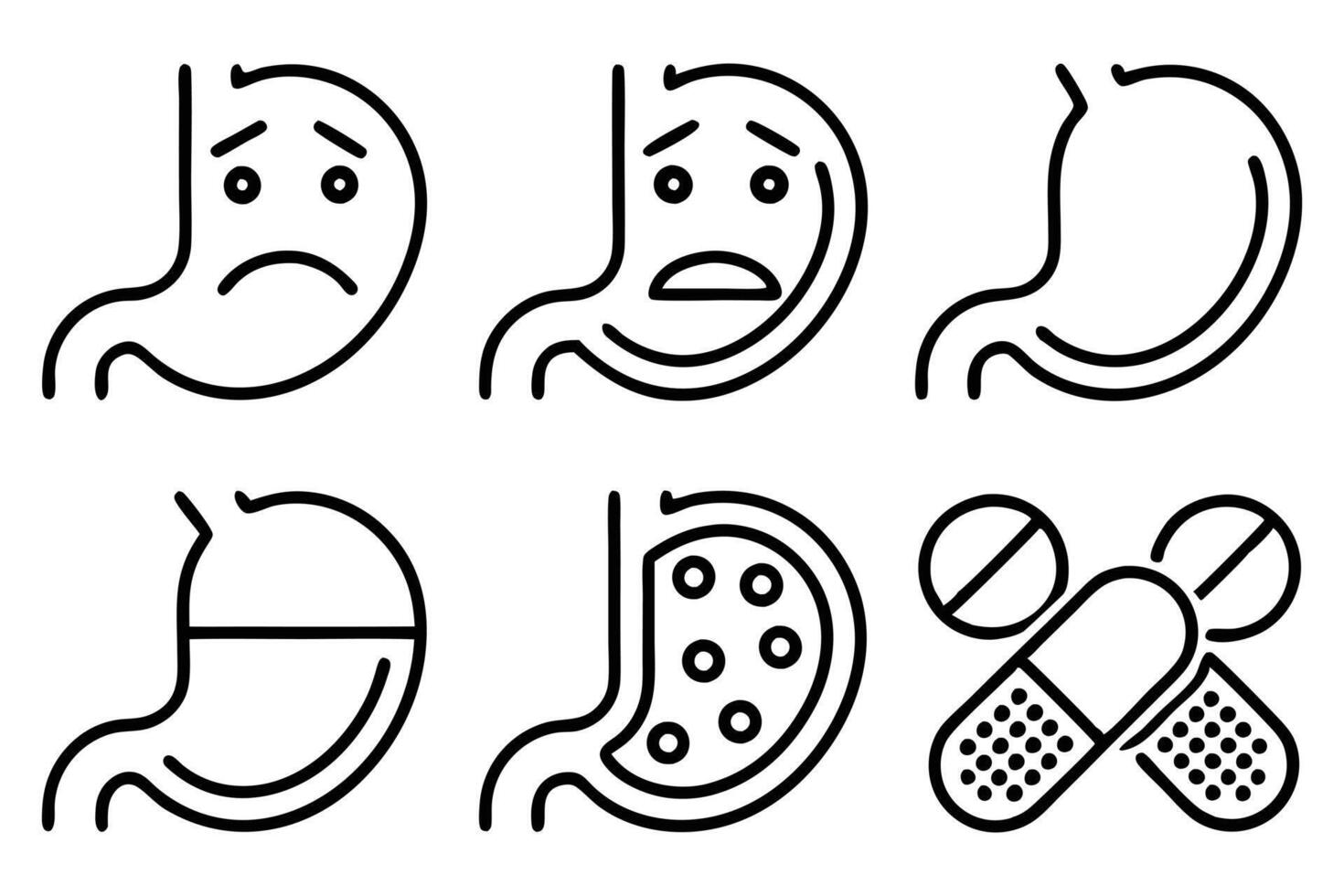 Understanding the Link Between Chronic Stomach Pain and Stroke Risk vector