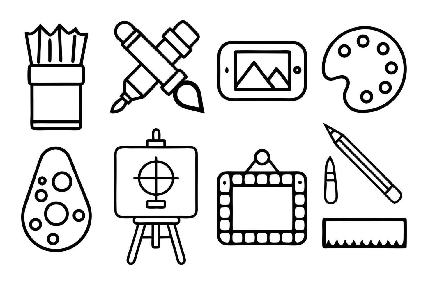 art creativity and graphic design related editabl vector
