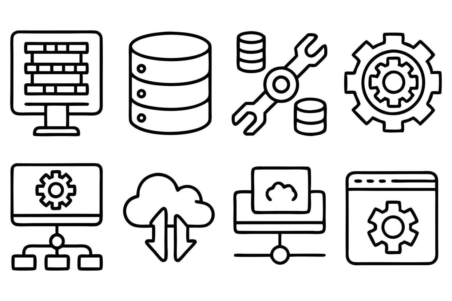 Development and IT Operations Icons vector