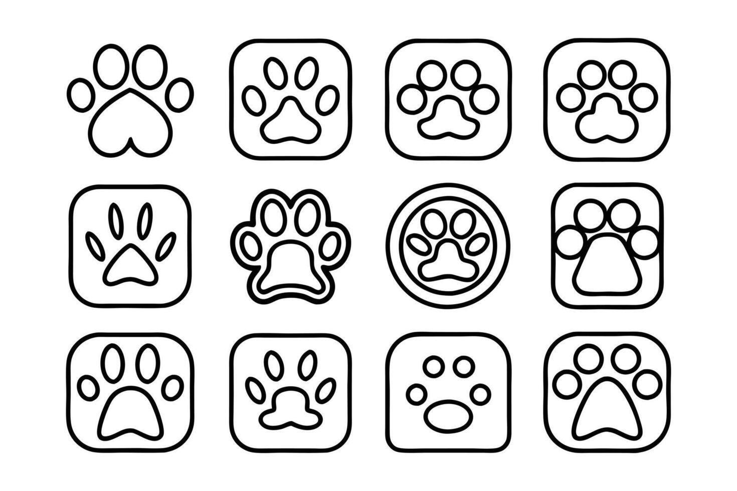 Furry Friend Footprints vector