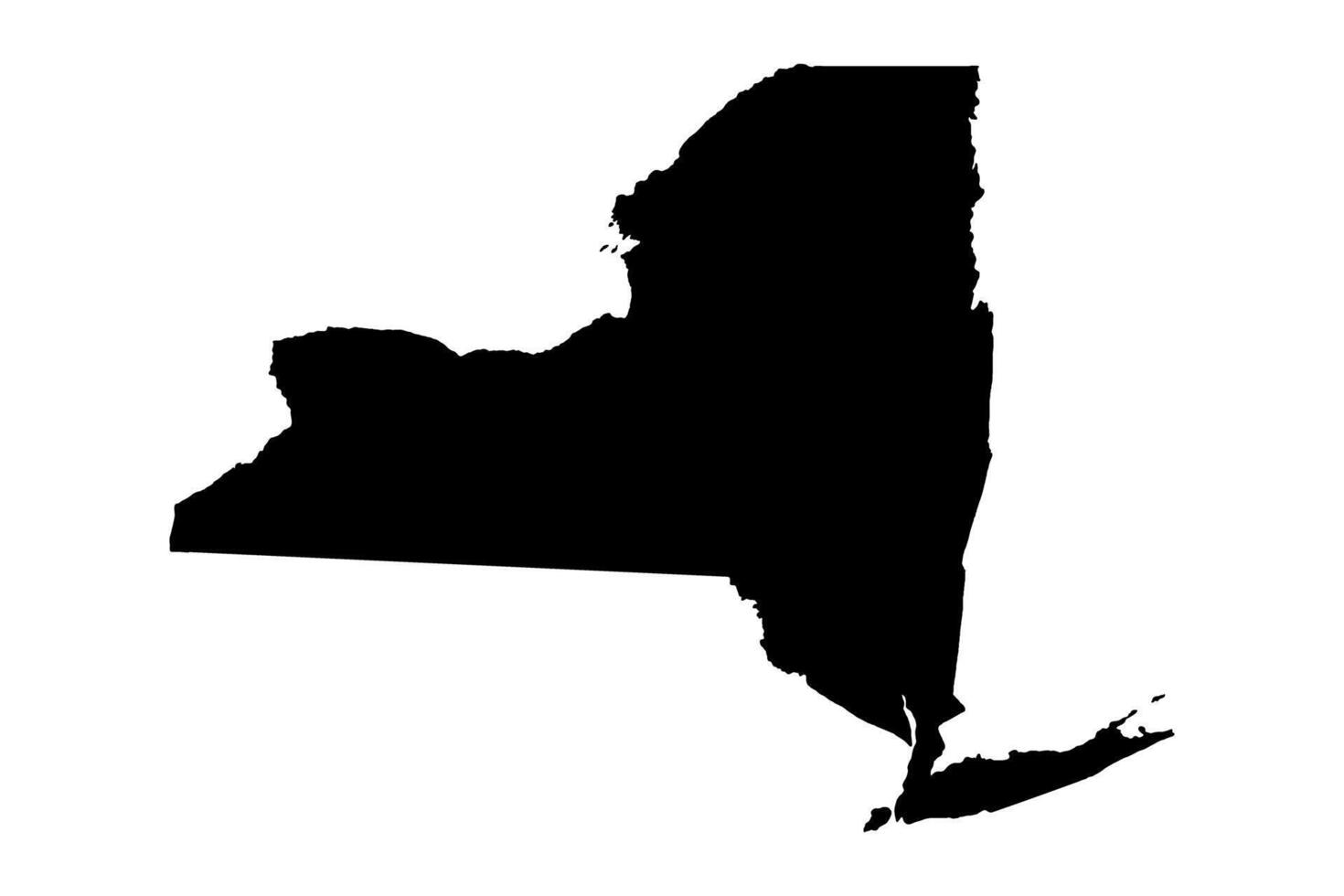 New York state map silhouette illustration vector