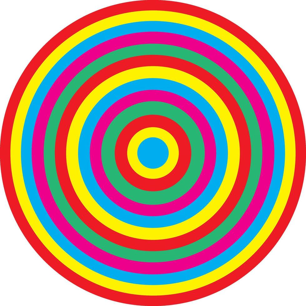 A circular pattern with many different colors vector