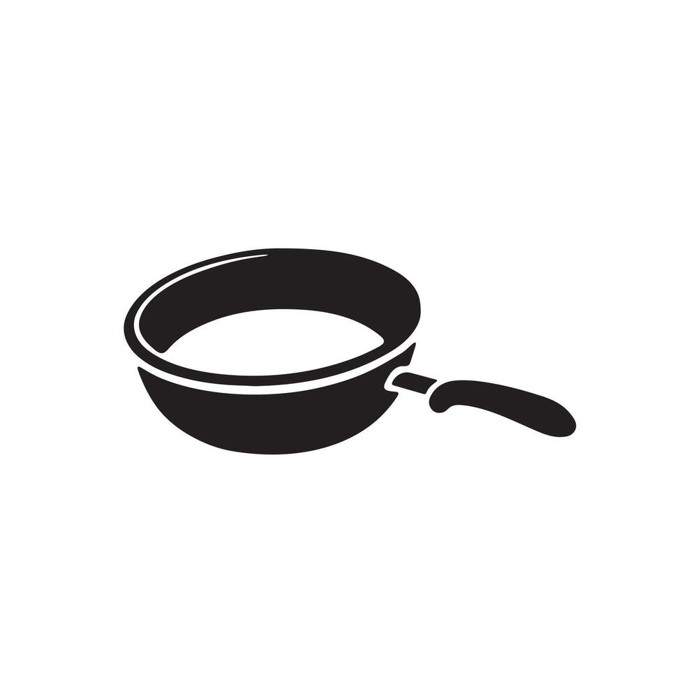 A cooking pan icon on white background vector
