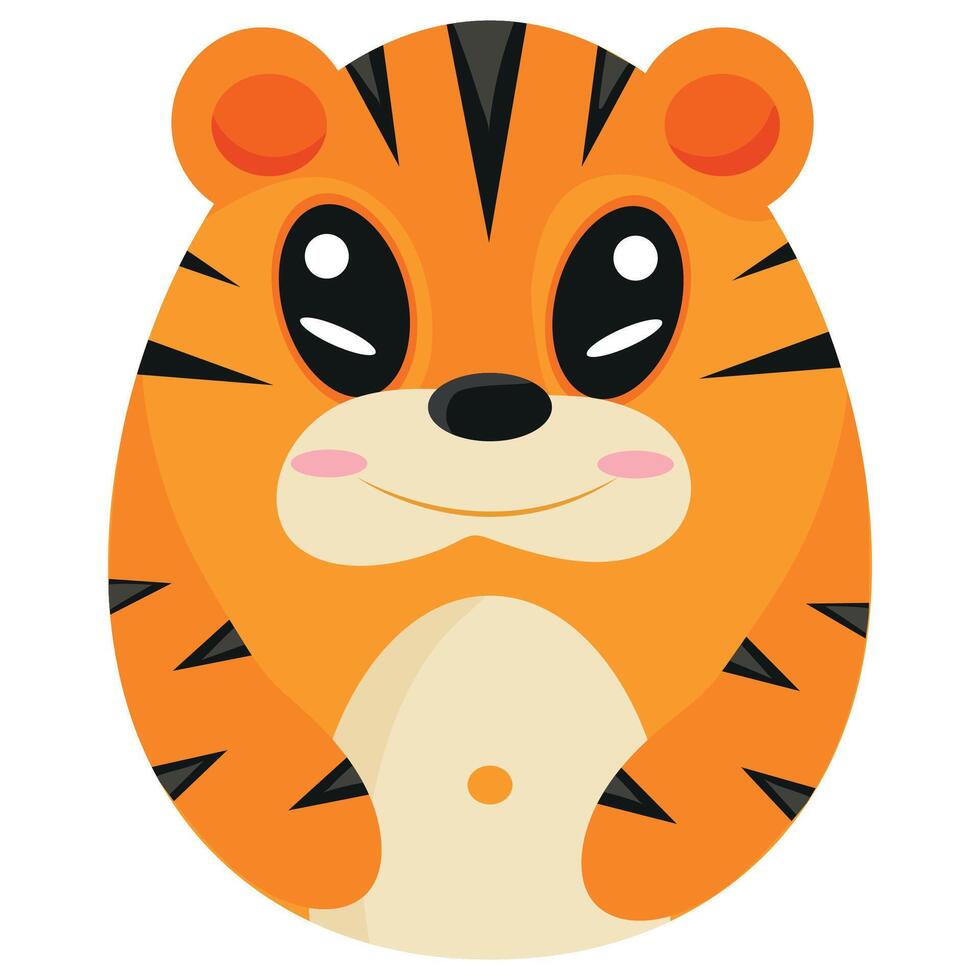 Easter egg template painted with animal motifs, i.e. painted in the form of a brown owl, for posters, banners or holiday card vector