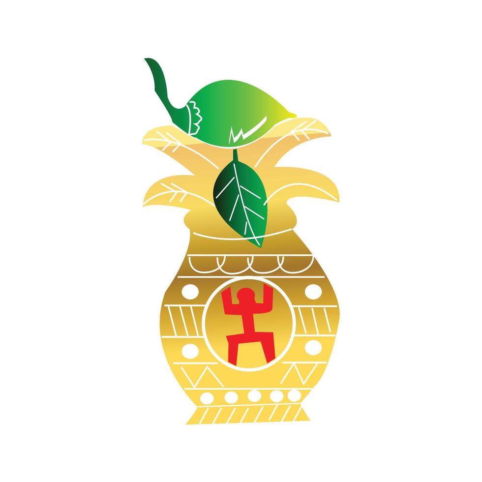 Mangal got illustration golden color vector