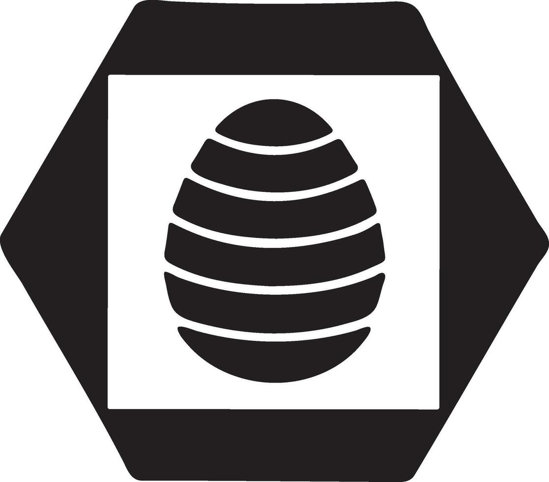 An Easter egg in a frame. vector