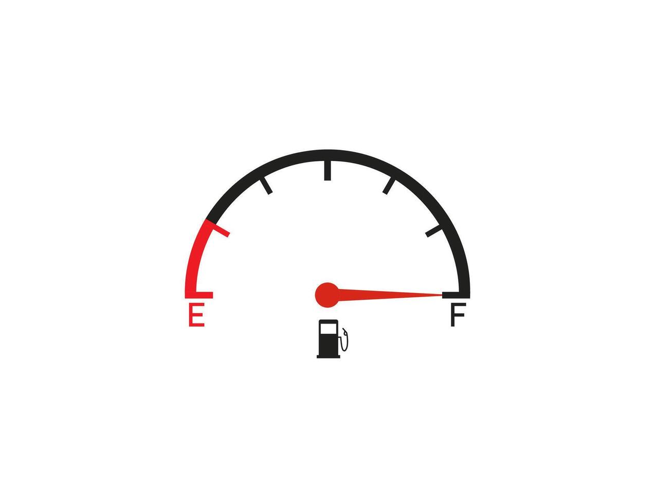 Indicator fuel for car icon. vector