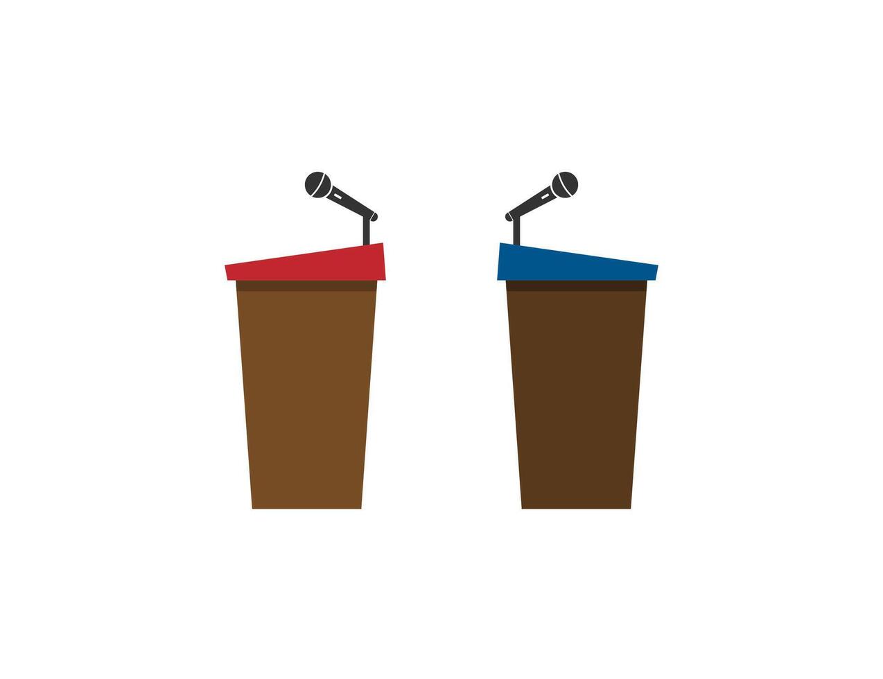 Debate, podium debate icon. vector