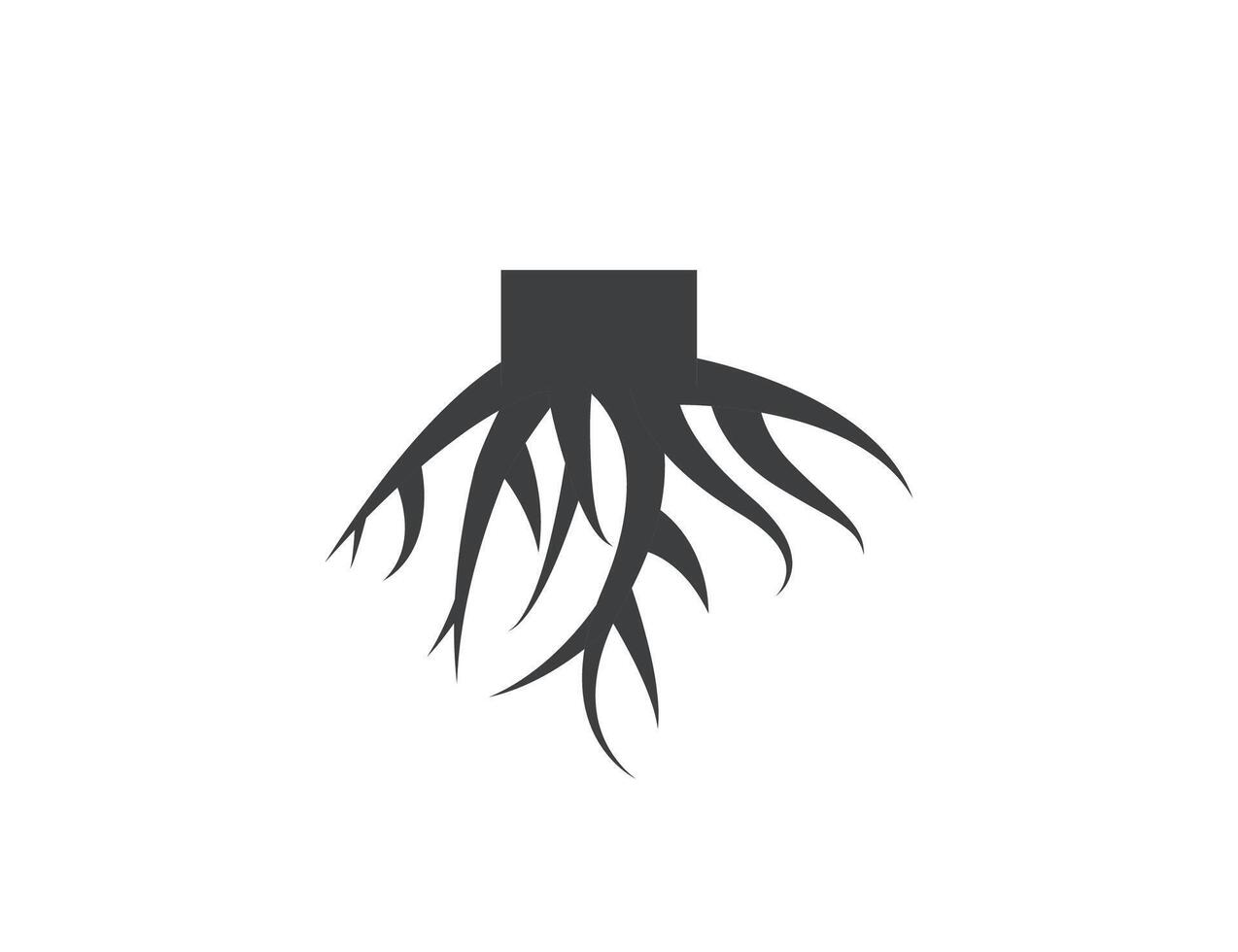 Plant, tree roots icon. vector
