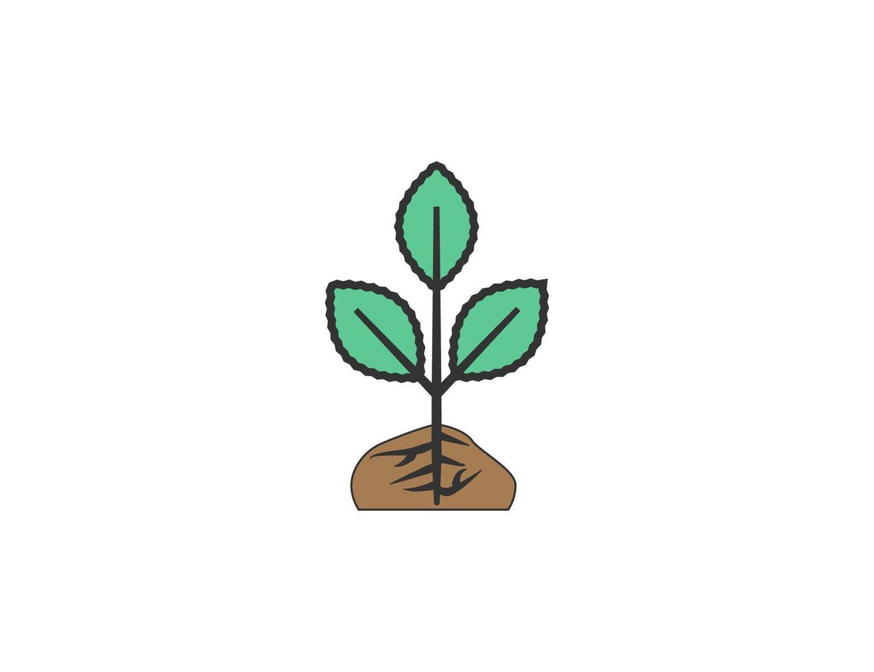 Plant, roots icon. vector