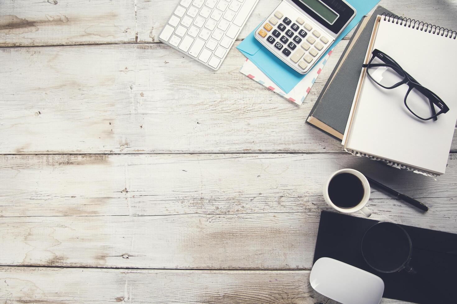 books and keyboard with calculator photo