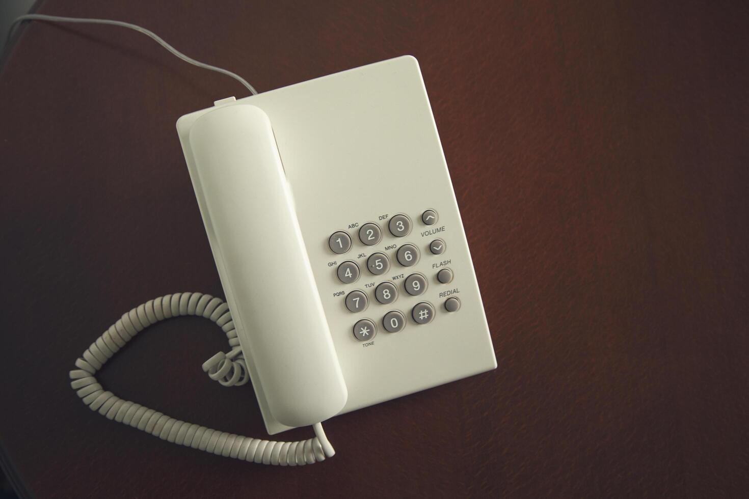 telephone on table photo
