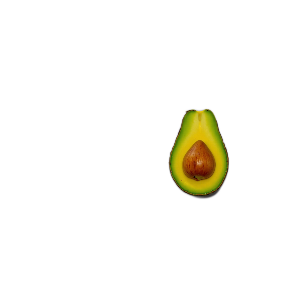 Crisp Avocado Halved with Bright Green Flesh and Brown Seed png