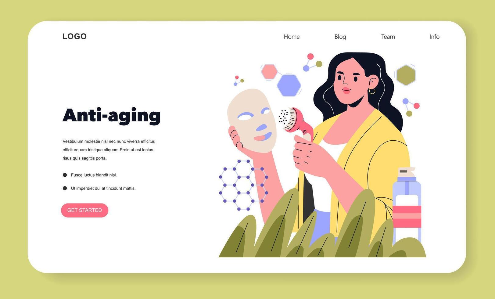 Biohacking. Flat Illustration vector