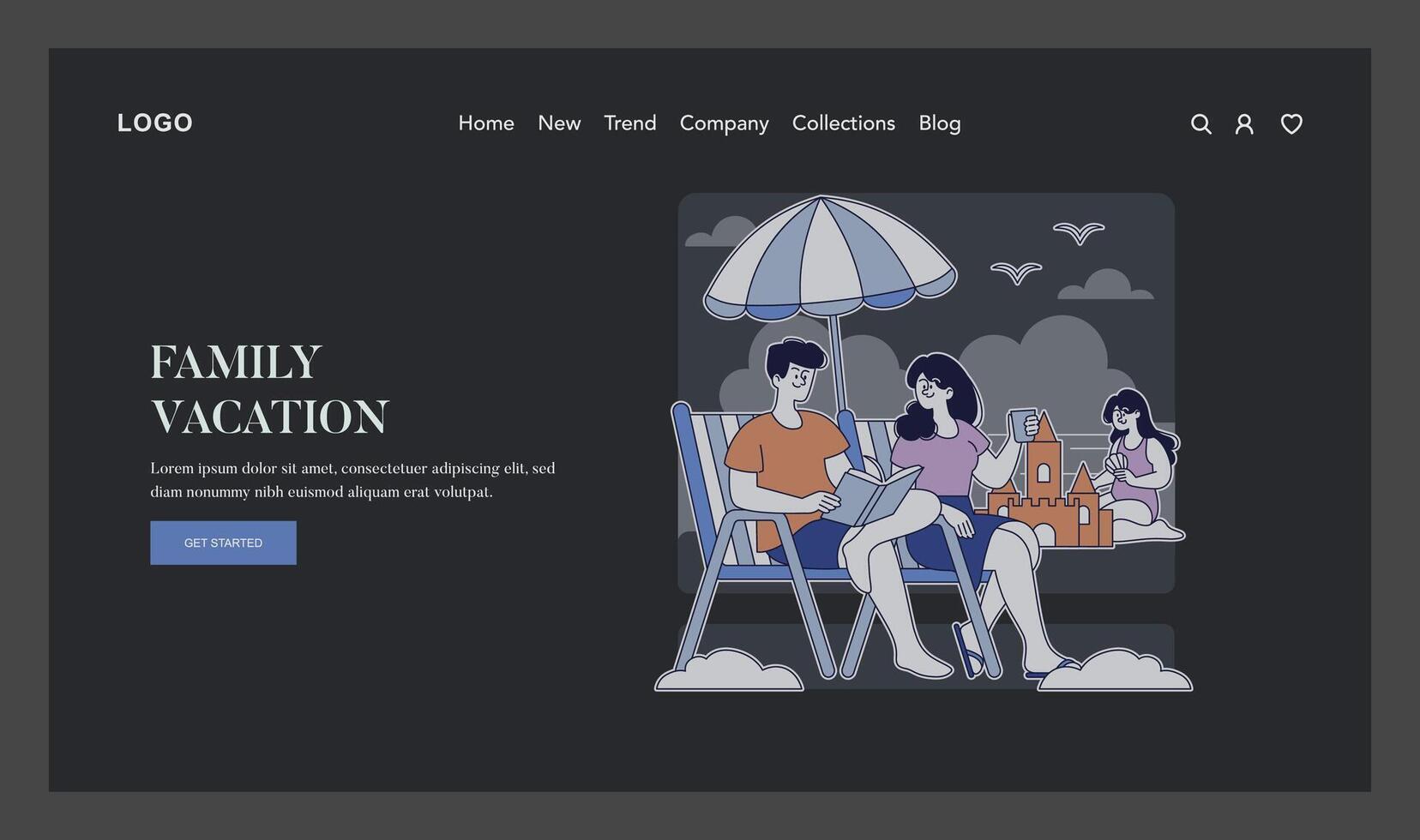 Moments Of Life. Flat Illustration vector