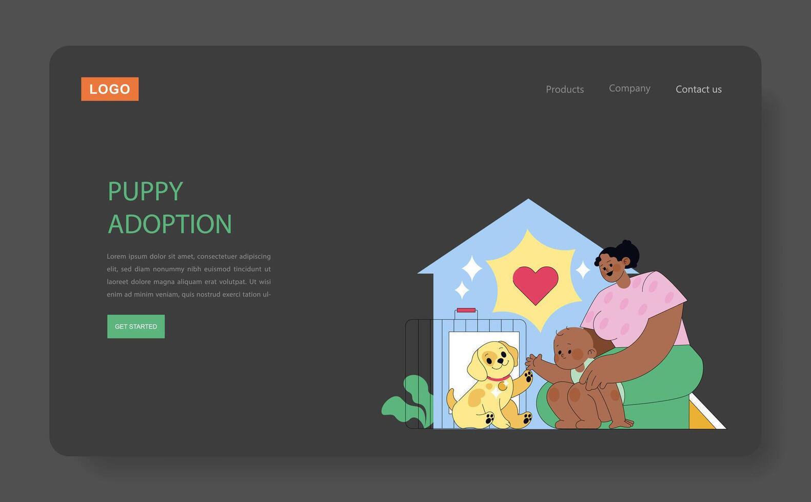 National Puppy Day. Flat Illustration vector