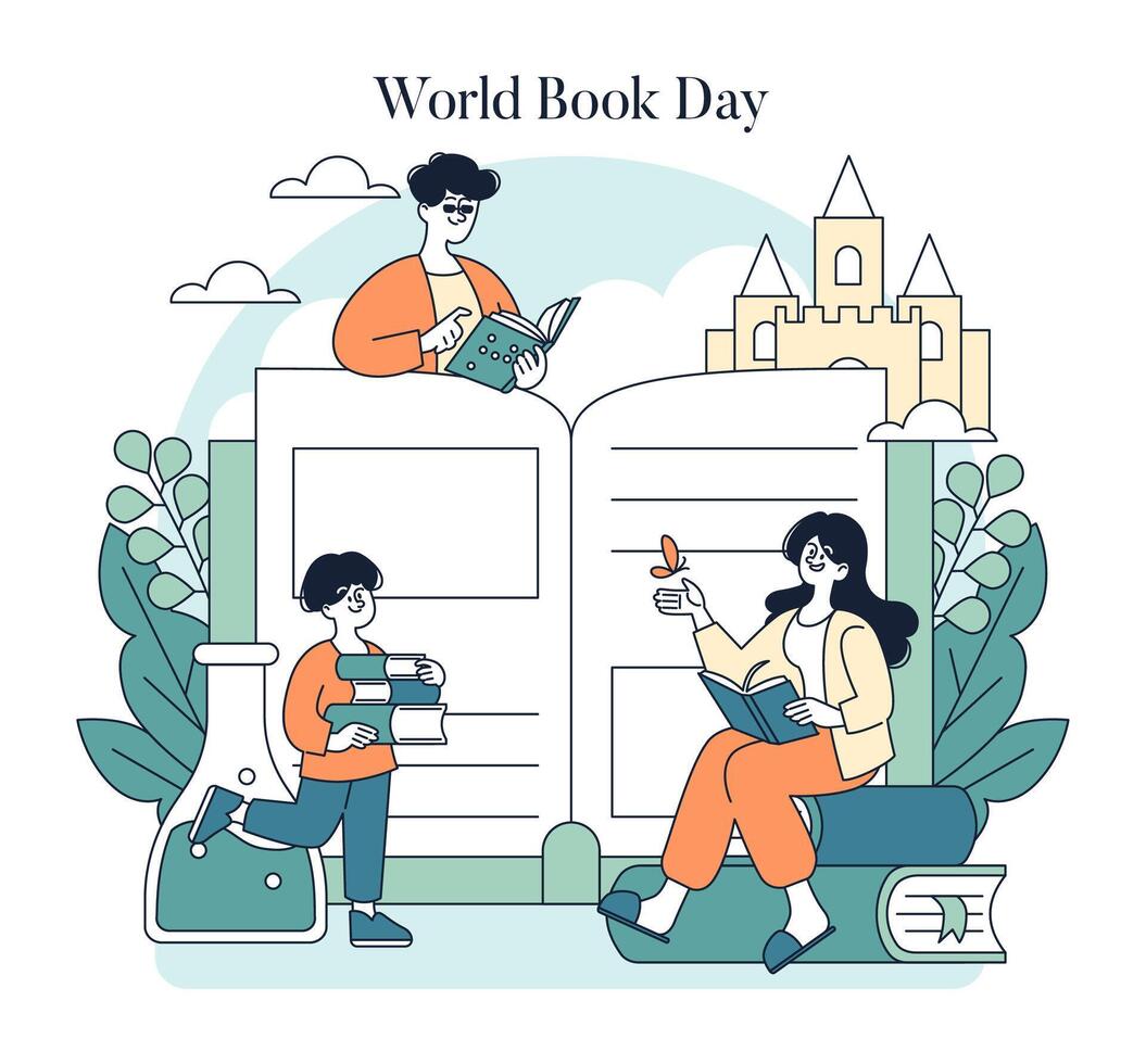 World Book Day. Flat Illustration vector